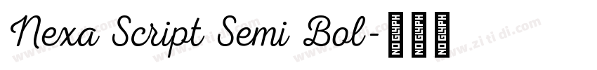 Nexa Script Semi Bol字体转换